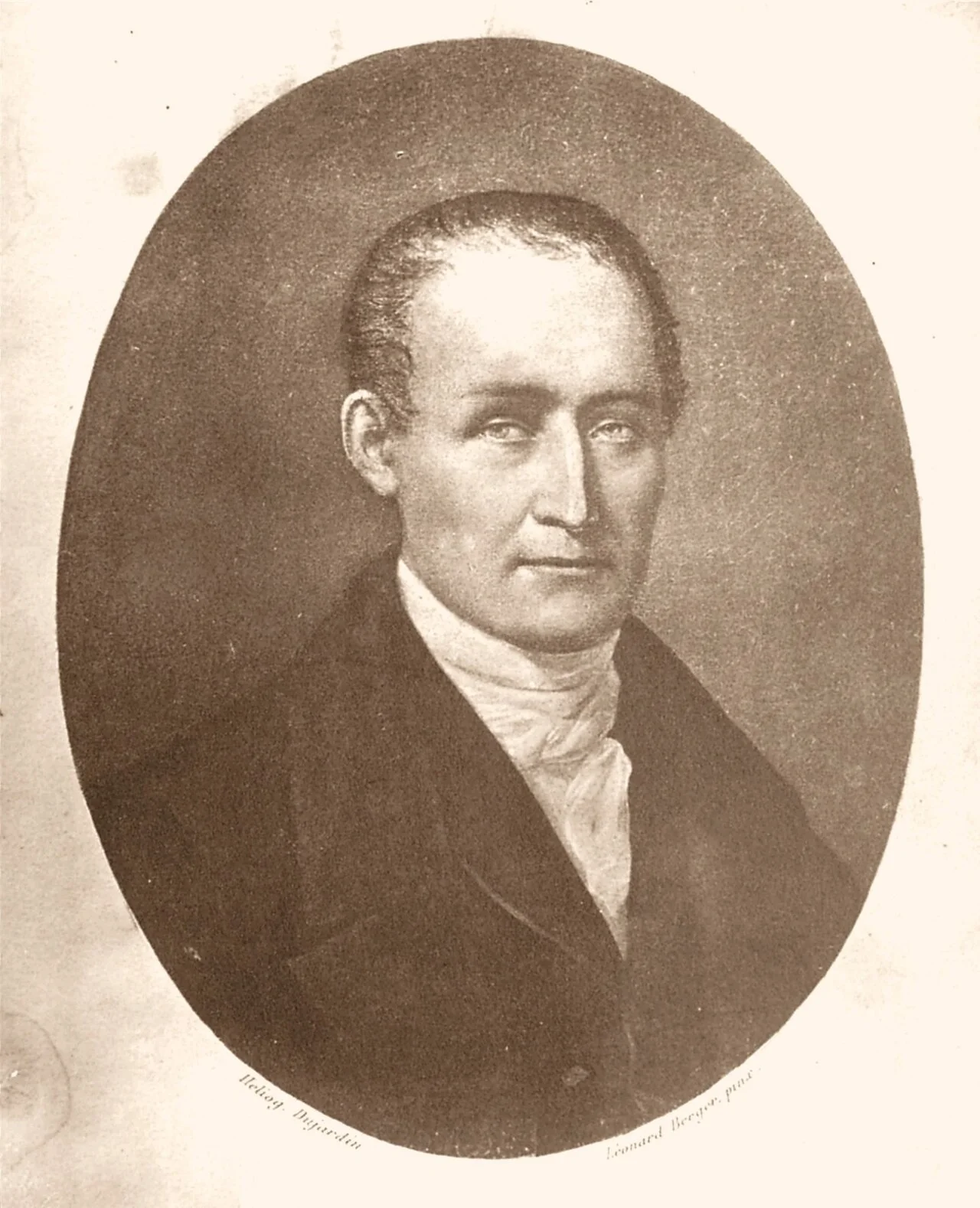 Léonard François Berger 据油画绘制的雕版肖像，公有领域——尼塞福尔·尼埃普斯像（身后制作）