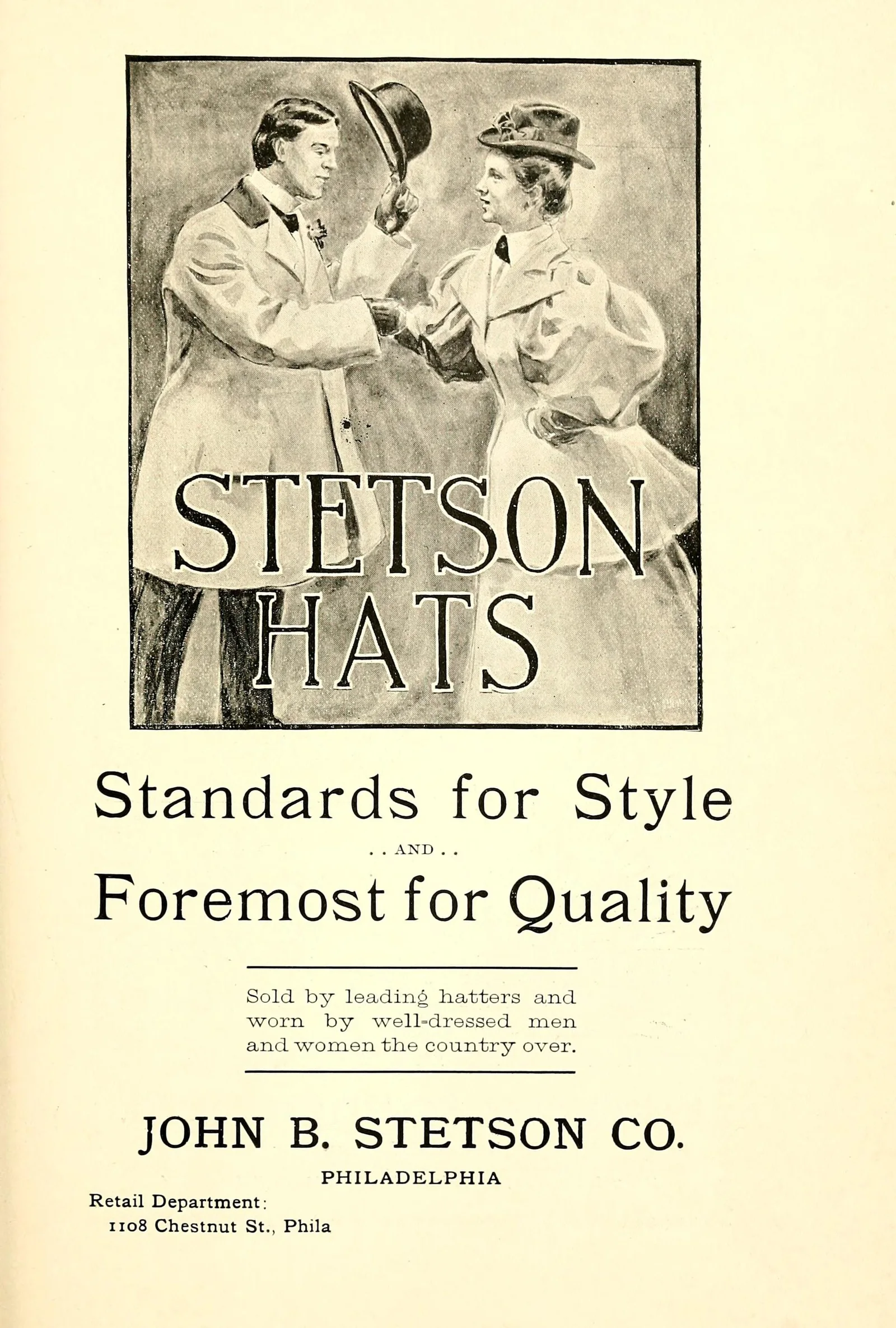 1897 年 Stetson 公司广告