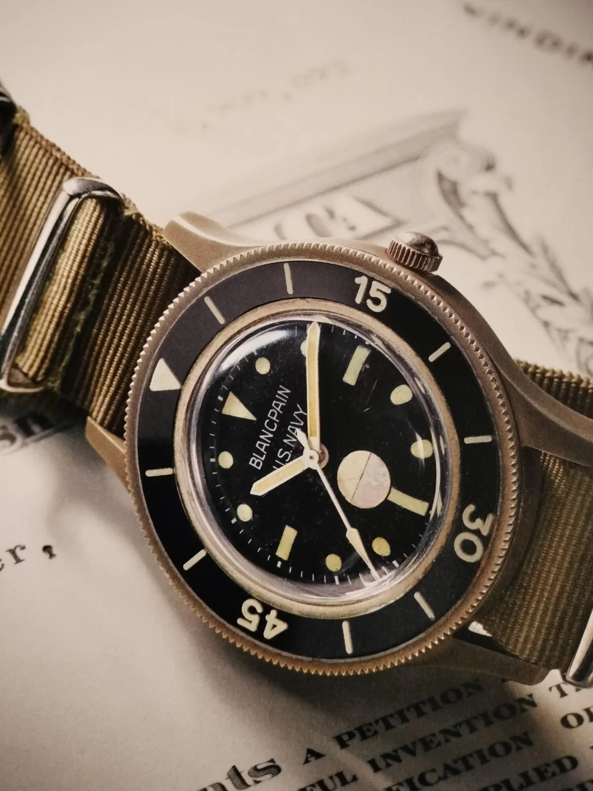 Blancpain Mil-Spec（美军海豹突击队版）实物 · EMore98 摄，CC BY-SA 4.0