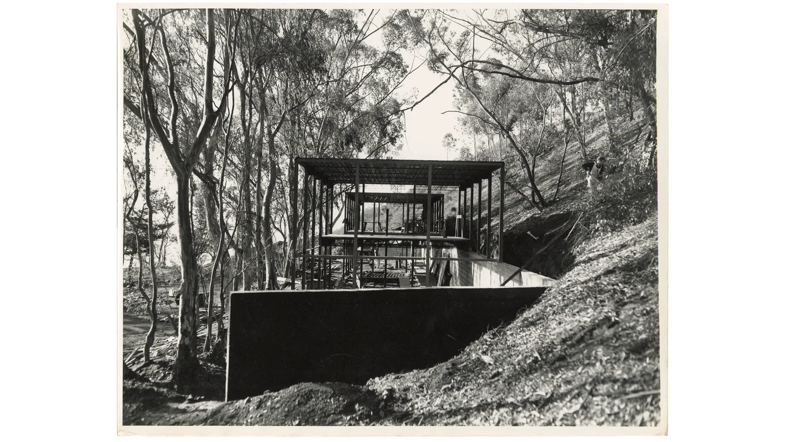 Eames Institute 藏品 A.2019.2.4690:施工阶段的外观档案。 © Eames Office, LLC. / Eames Institute Collection。