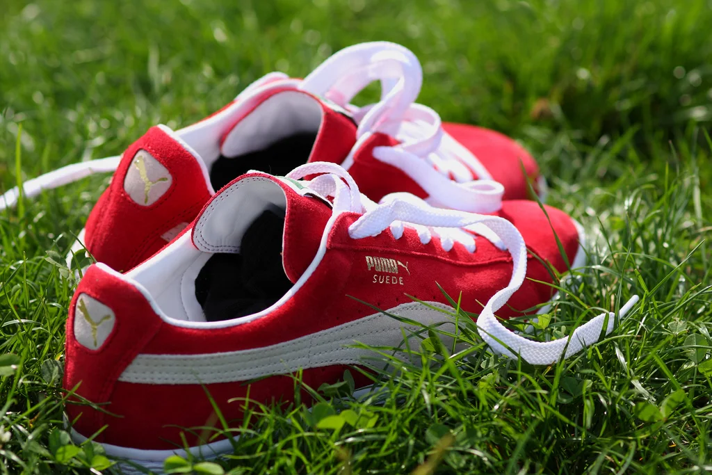 Puma 鞋款实穿图。 · 图像文件署名：Vincent van der Heijden；CC BY 2.0；网页缩放，原始文件保留。
