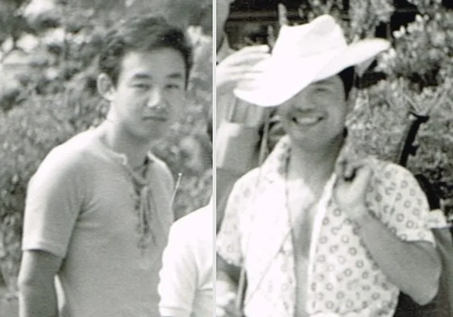 活动合照：左为岡田智，右为横井军平；是人物档案，非争论现场。 岡田智・横井軍平，4Gamer 访谈档案（shmuplations 英译页转载）。（档案原图分辨率有限，未人工放大。）