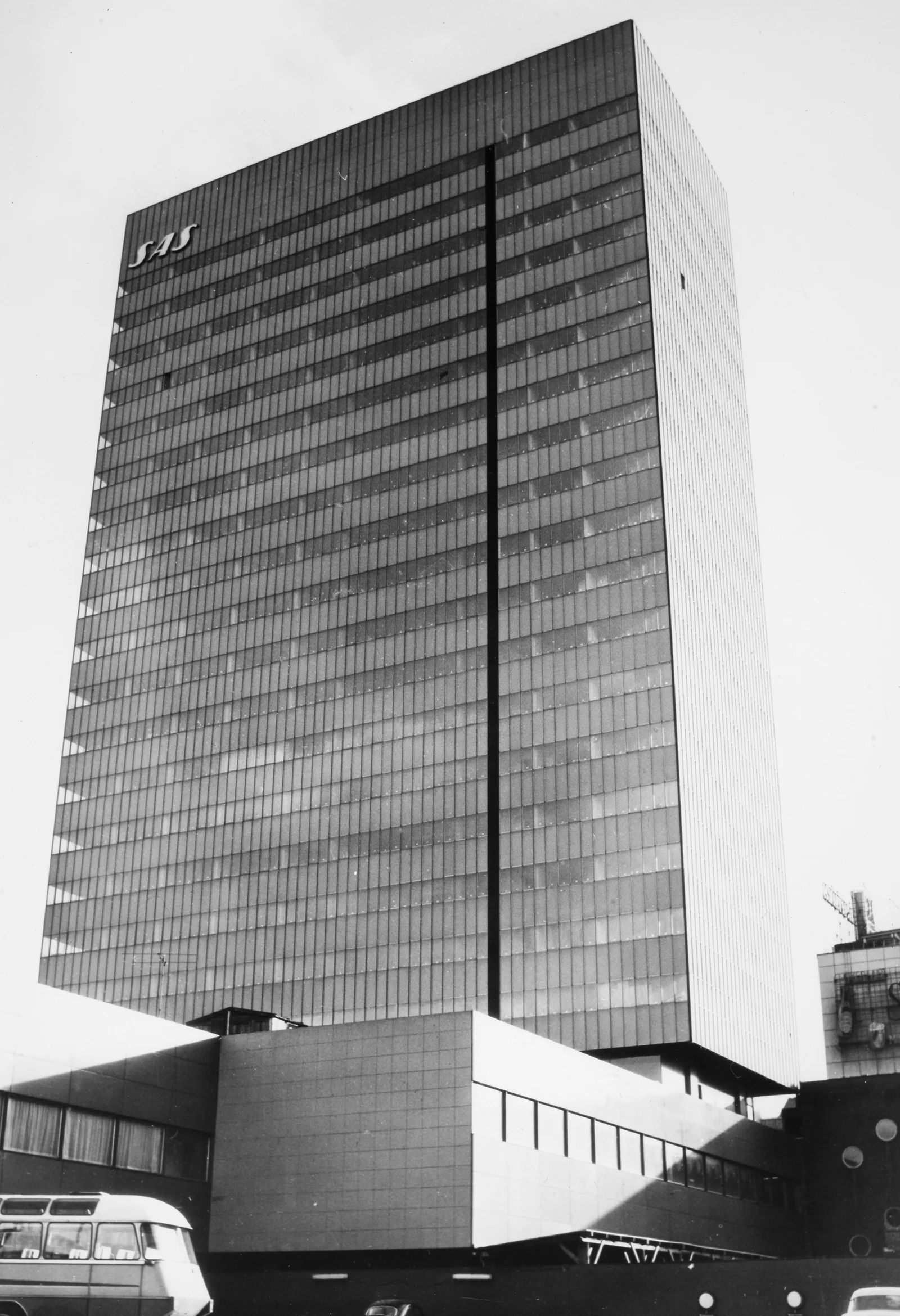 SAS Royal Hotel,1961 年官方照片 · 公有领域 · 图像文件署名:SAS Scandinavian Airlines;Public domain;网页缩放,原始文件保留。