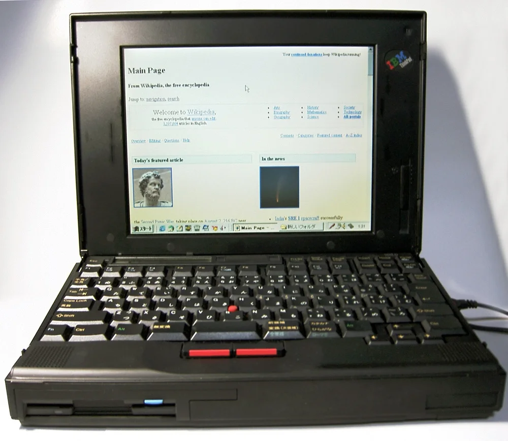 ThinkPad 760LD:760 系曾未经改装用于航天飞机—和平号任务。Marus 摄(Wikimedia Commons),公有领域。