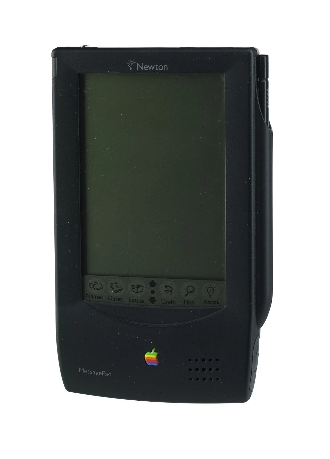 美国国家历史博物馆藏初代MessagePad H1000裸机。正是这类机器把ARM6处理器带进了大规模消费市场。图：National Museum of American History / Wikimedia Commons，CC0。