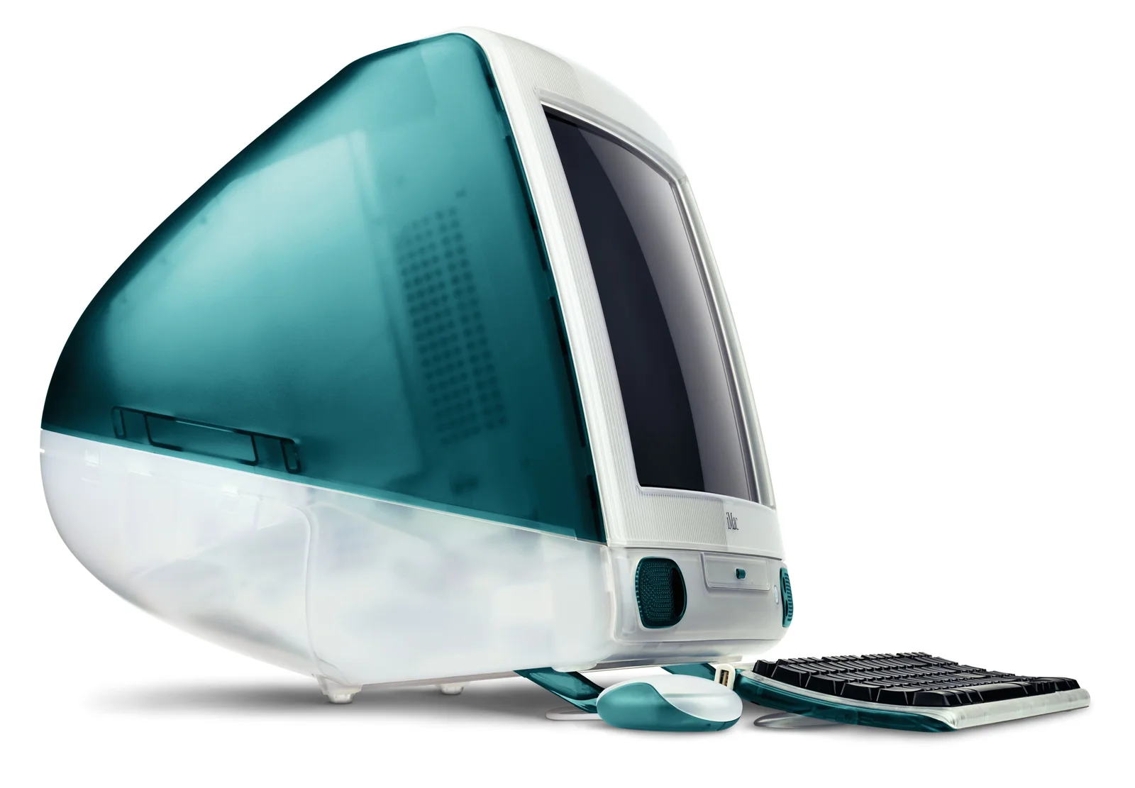 1998年Bondi Blue iMac产品图。© Apple；由All About Steve Jobs产品图片档案收录。沿用本地既有原图，仅本地研究预览，公开许可待核。