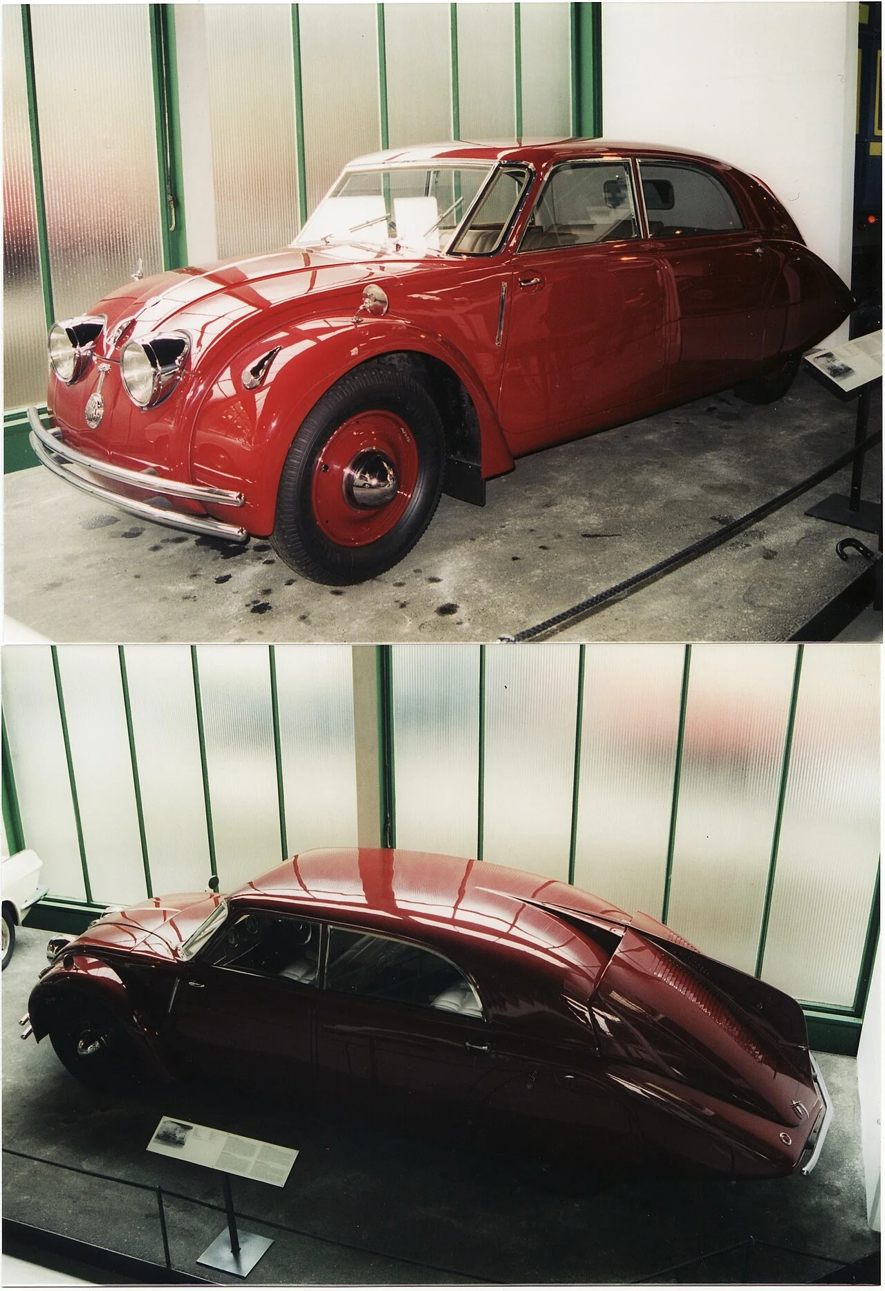 太脱拉 77 约 1934–35 年(Andrew Bone 摄)——后置风冷 V8 与背脊式管梁底盘构成非常规骨架