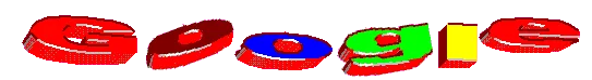 Google 1997 年首版字标（用 GIMP 绘制）。公有领域图像，商标权归 Google LLC